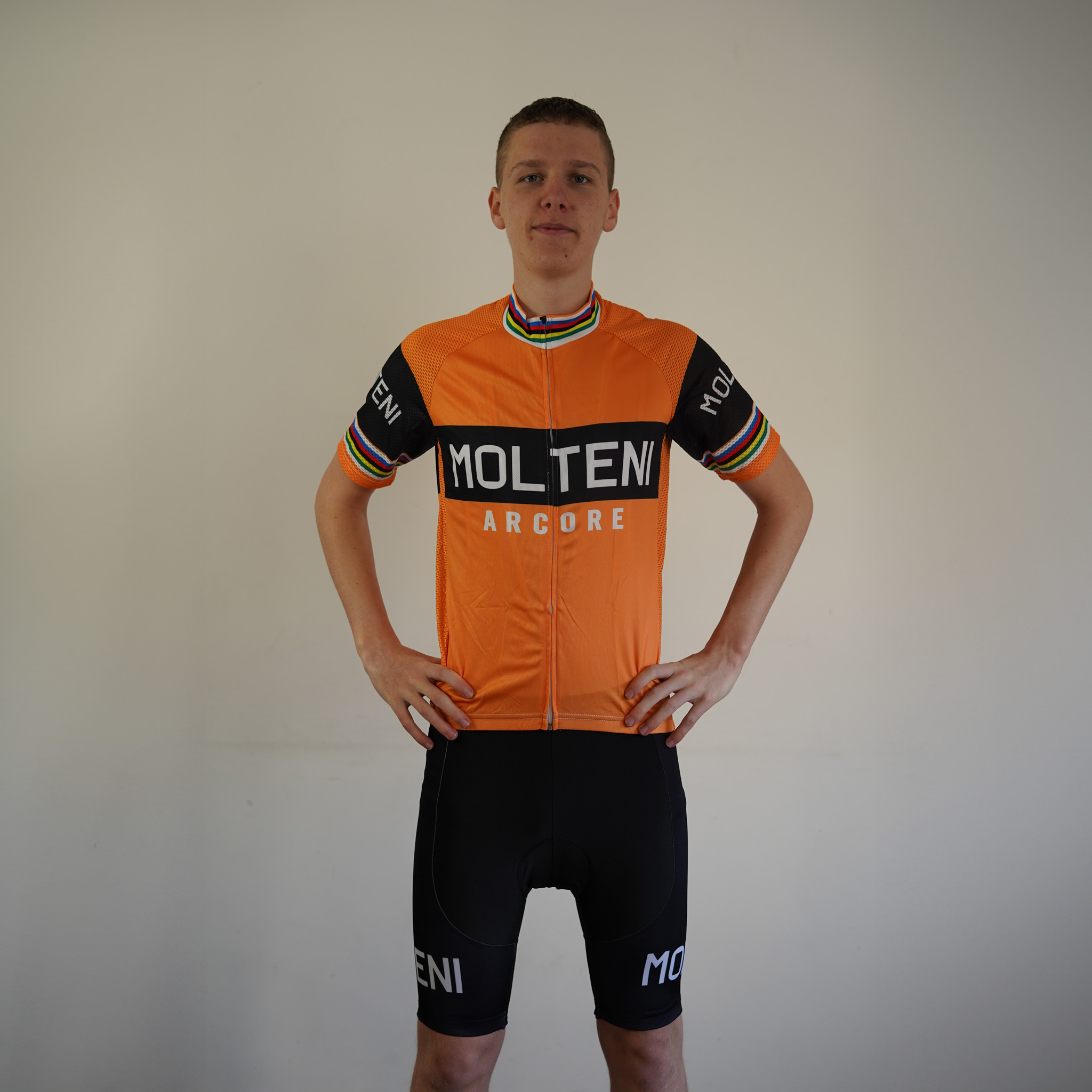 Wielershirt Molteni oranje retro